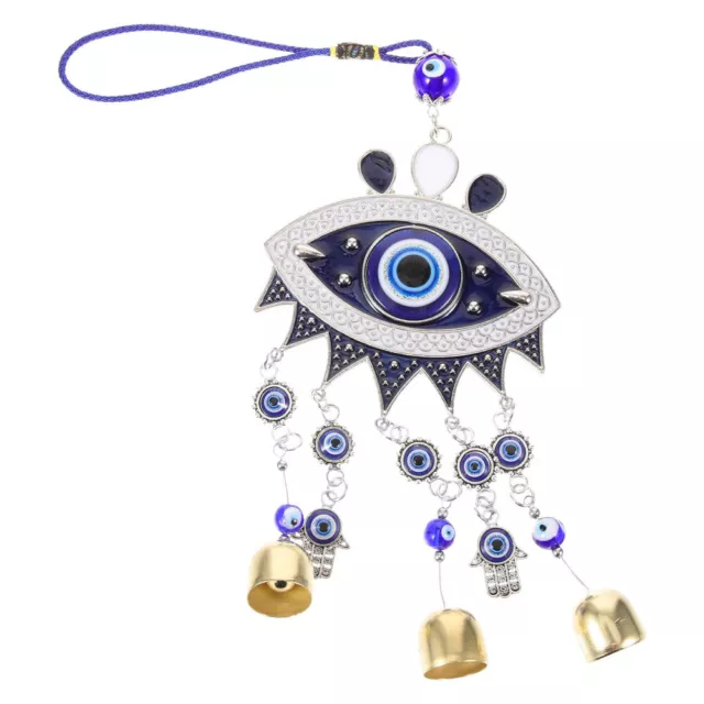 Hanging Adorn Blue Evil Eye Decor Moon Glass Decors Rearview Mirror