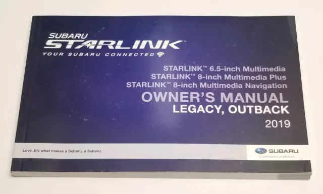 2019 SUBARU LEGACY OUTBACK NAVIGATION SYSTEM OWNERS MANUAL STARLINK MULTIMEDIA s