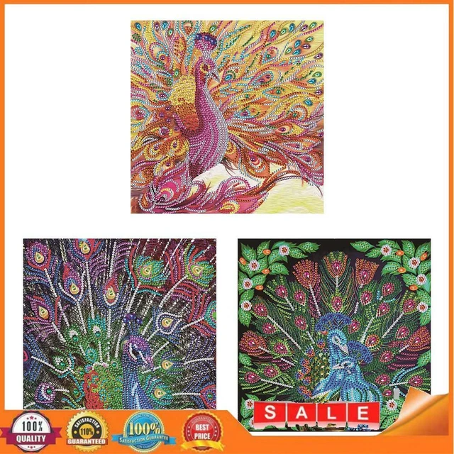 5D Diamond Painting Peacock Partial Special Shape Drill Wall Rhinestone DIY ☘️