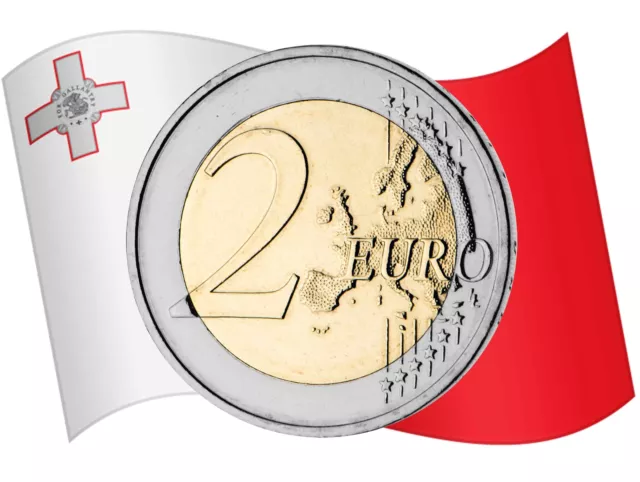 2 Euro Gedenkmünze Malta bankfrisch/ BU alle Jahrgänge zur Auswahl