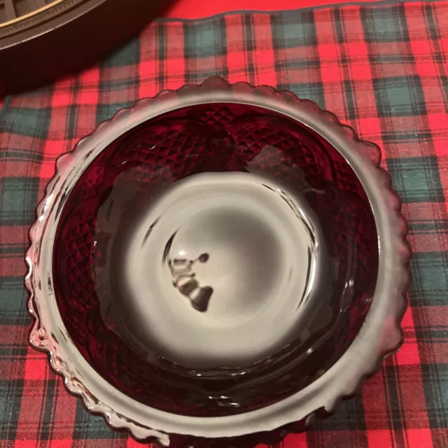 AVON 1876 Cape Cod Collection Ruby Red Serving Bowl Centennial Edition 5.5”