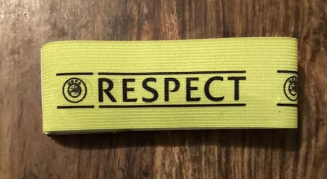 UEFA CHAMPIONS LEAGUE Respect Captains Armband Limited Edition. Yellow ...