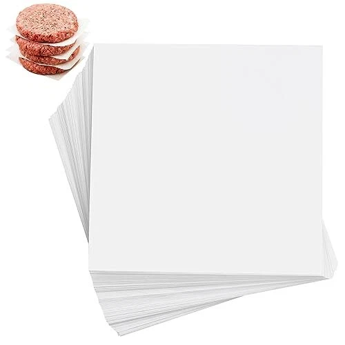 5000 Pcs Hamburger Patty Paper Squares 6" x 6", Non Stick Wax Paper Sheets