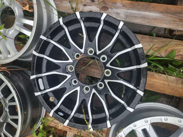 Single 16" X 6"  Aluminum Trailer Wheel 8-Lug On 6.5 Inches