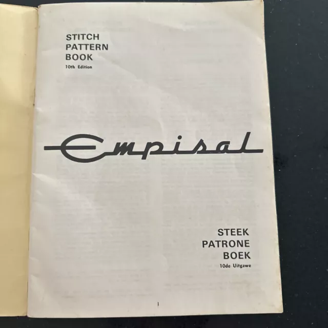 Empisal Stitch Pattern Book Vintage Knitting Machine Book 2