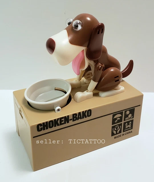 🔥 Choken-Bako HUNGRY DOG Animated COIN BANK Beagle TESTED WORKS Piggy Bank