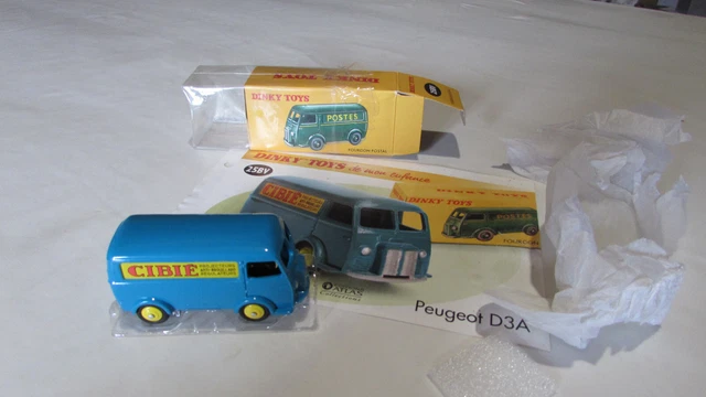 Peugeot D3A CIBIE Dinky Toys n° 25 BV, NEUF, en boîte, avec livret descriptif