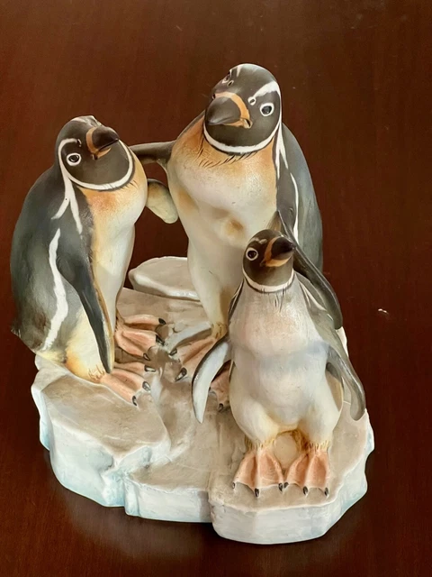 Ceramica Cacciapuoti Bellissimo  Gruppo  Di  Pinguini Anni '20