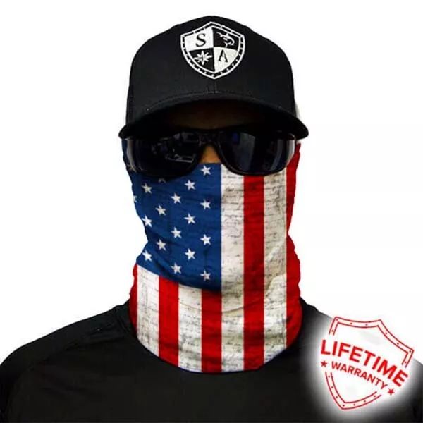 Salt Armour American Flag Face Mask Shield Balaclava Neck Gaiter