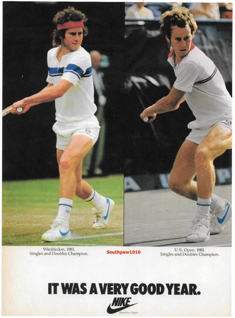 1981 NIKE WIMBLEDON John McEnroe 'It Was A Very Good Year' Tennis