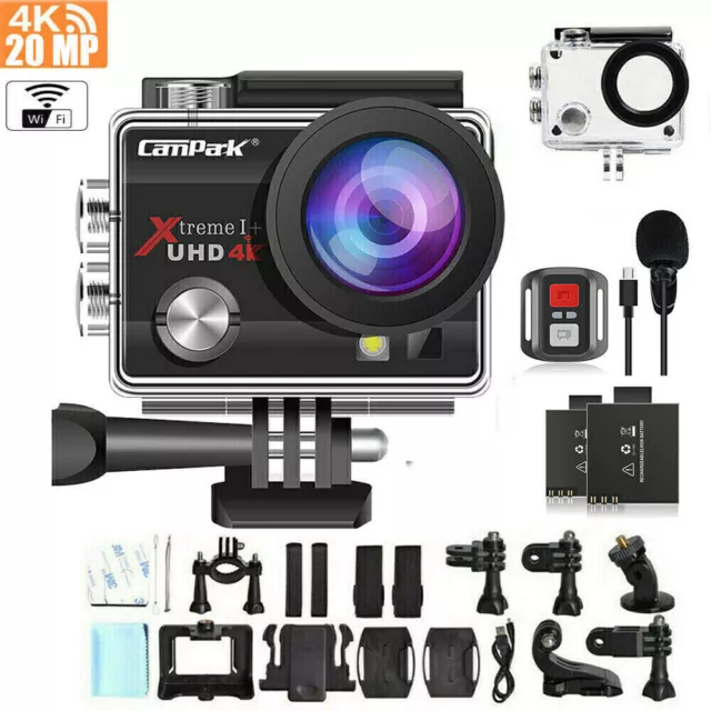 Campark 4K 20MP Action Camera EIS WiFi Sports Camera Remote Control Waterproof 2