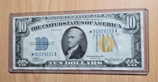 1934-A $10 NORTH AFRICA SILVER CERTIFICATE Fr. 2309* STAR NOTE