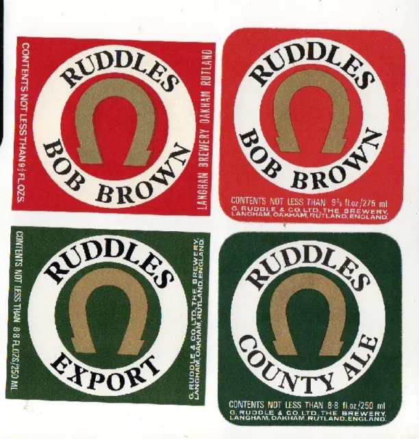 Beer Labels UK -  Ruddles - Oakham, Rutland - 4 different #429