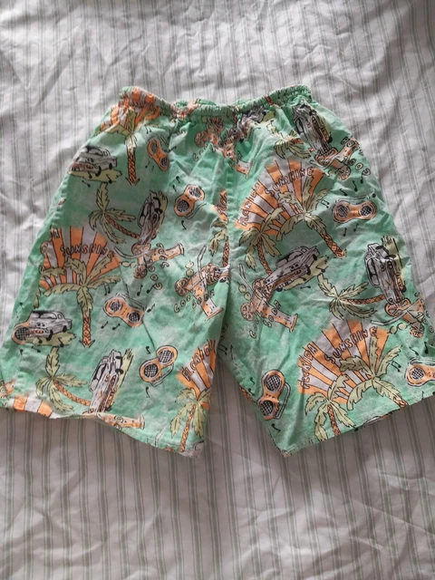 Pantaloncini vintage anni '90 Florida Cars & Soda. Nessuna etichetta taglia circa 5-10...