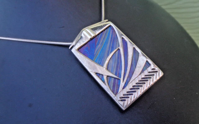 Broche Pendentif Porte-photo Art Déco En Métal Plaqué - Très Jolie, Occasion En Excellent état (Tbe)