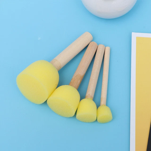 20 Stück sortierte Größe runde Schwämme Pinsel Set Kinder Malwerkzeuge Stippler