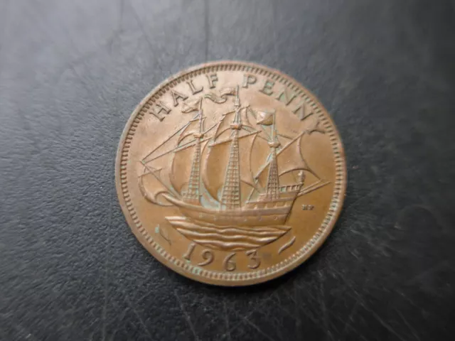 1963 Queen Elizabeth Halfpenny,   a lovely coin.