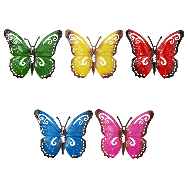 For Bedroom Living Room Office Butterfly Decor 3D Effect 5Pcs DIY Art Ornaments