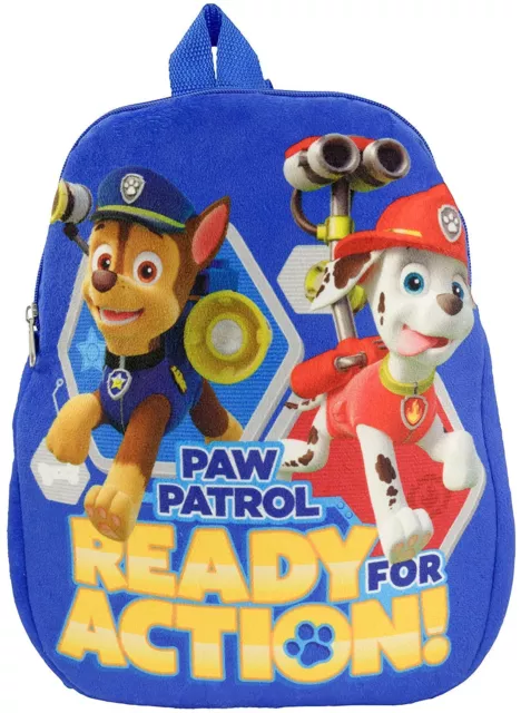 Paw Patrol Plüsch Ready for Action Kinder-Rucksack Kindergarten Tasche Sport Neu