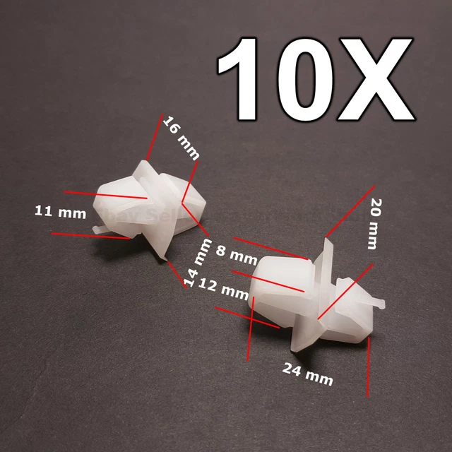 10X Fixation Collier de Serrage pour Côté Jupe & Seuil Bord pour Volvo