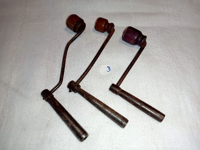 Clé Manivelle + Corde Paraffinée 4,20m Pour Horloge Comtoise N°10