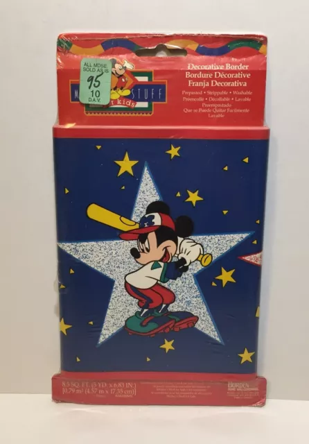 Mickey Sports Kids Decorative Wall Border 5YD. x 6.83 IN.