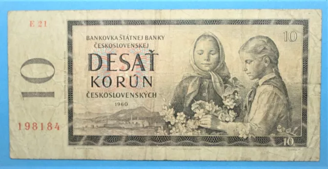 SP6 - Czechoslovakia 10 Korun 1960 Fine Banknote P. 88