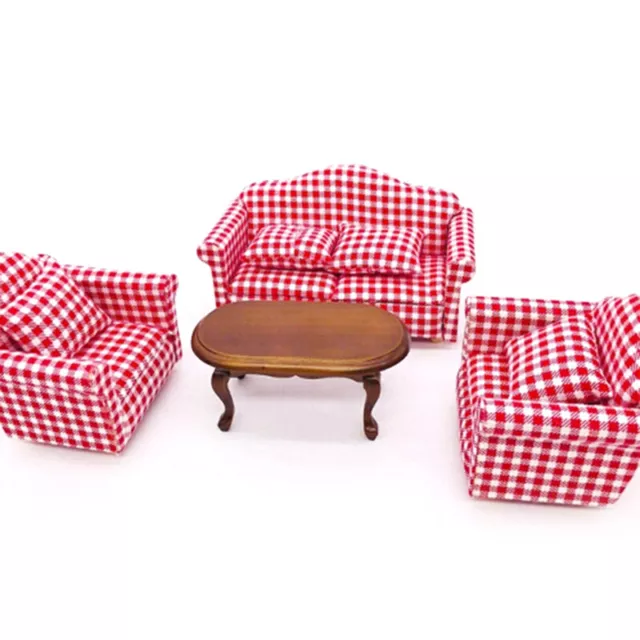 Muebles de mesa de centro en miniatura para casa de muñecas 1:12*CR