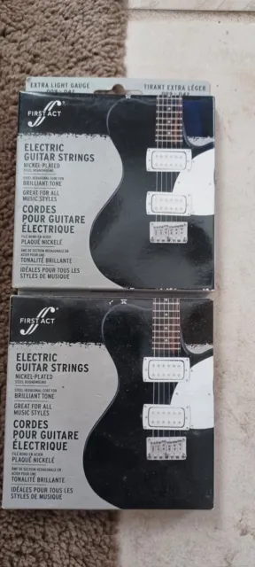 Electric guitar strings 1st act nickel plated  2 packs .009-.042