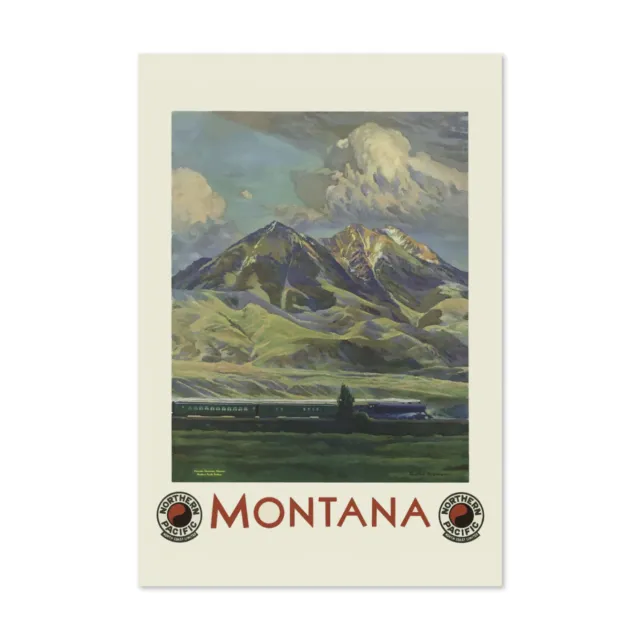 Visit Montana 1920s Vintage Style Travel Poster - Classic Art Print Reproduction