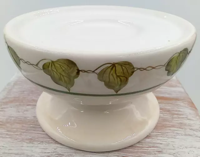 Sonoma Villa Home Interiors Pillar Candle Holder BASE Ceramic Avocado Green Leaf