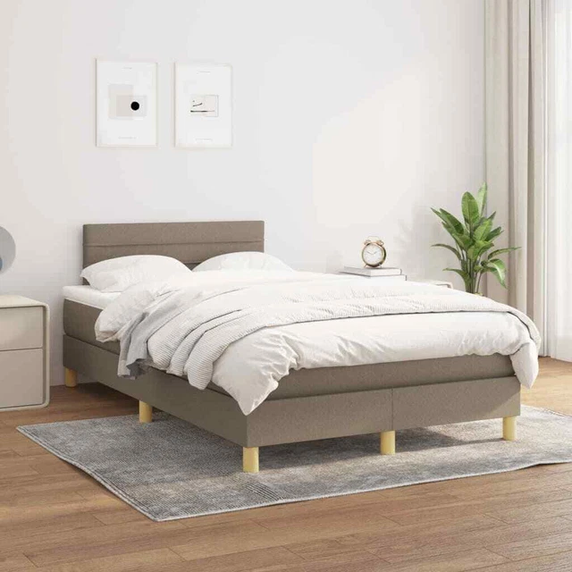 Lit à Sommier et Matelas Tissu Meuble de Chambre à Coucher Multi-modèle vidaXL