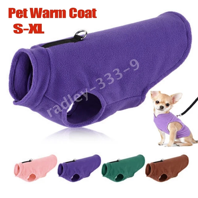 Pet Dog Warm Coat Fleece Jacket Jumper Sweater Winter Clothes Puppy Vest Outfit