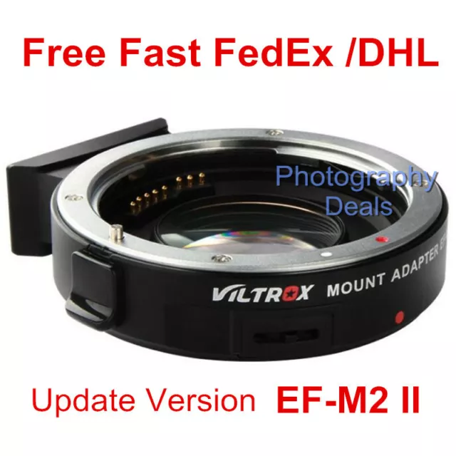 Viltrox EF-M2 II Auto Focus Speed Booster Lens Adapter for EF Lens to Micro M4/3