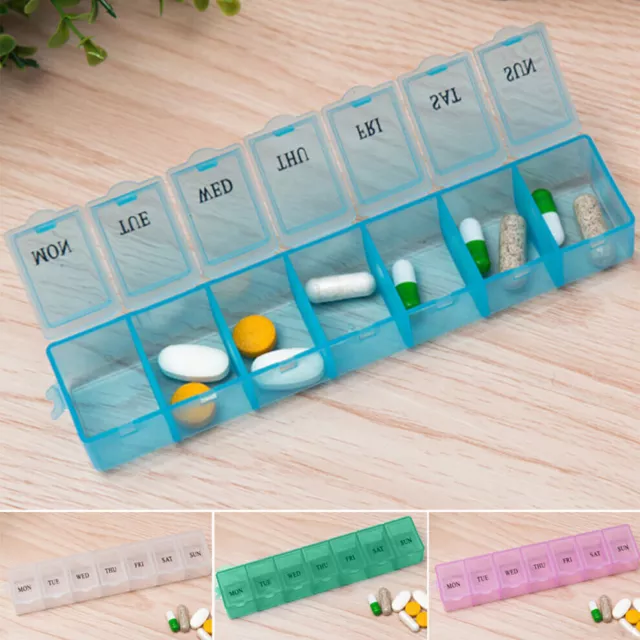 7 Day Large Pill Box Holder Tablet Container Organiser Dispenser Storage Vitamin