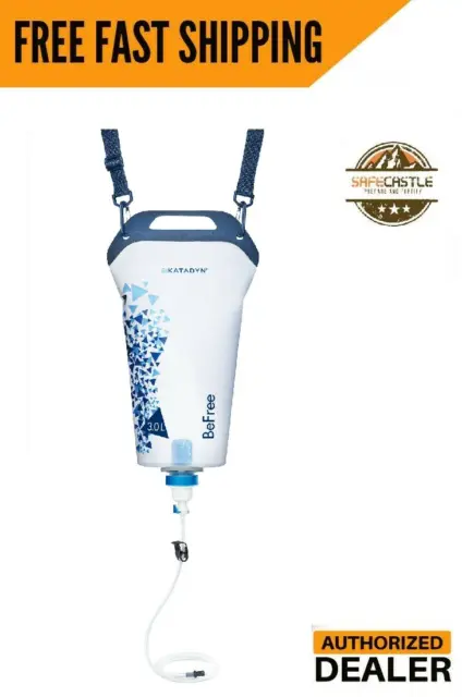 Katadyn BeFree Gravity Water Filter w/Carry Strap, Quick Connects Hose, 3 Liter