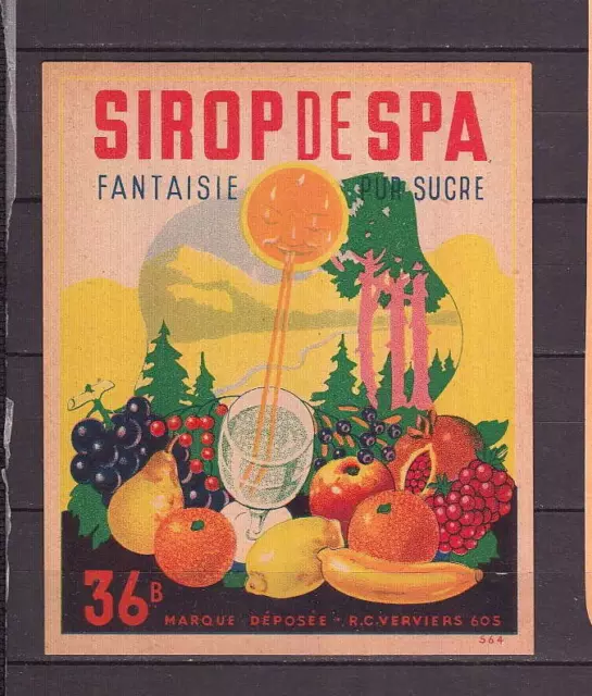 Ancienne étiquette   France  Sirop Fruit