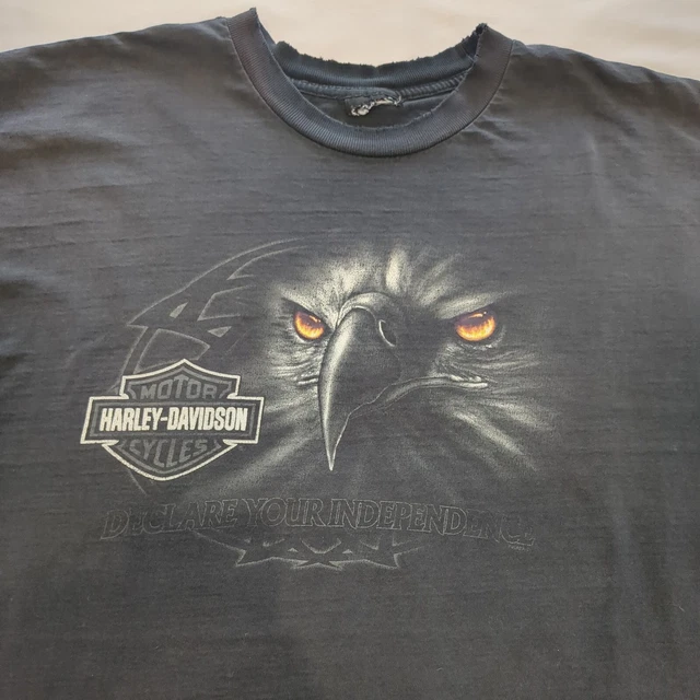 distressed harley davidson shirt