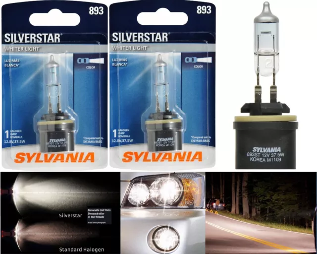 Sylvania SilverStar 893 H27 37.5W Dos Bombillas Niebla Luz Recambio Mejora Luz