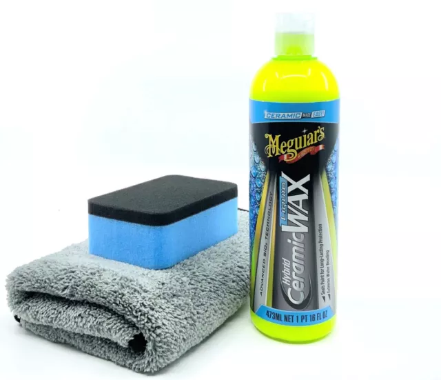 Meguiar`s Ceramic Hybrid Wax Set mit Applicator & Tuch