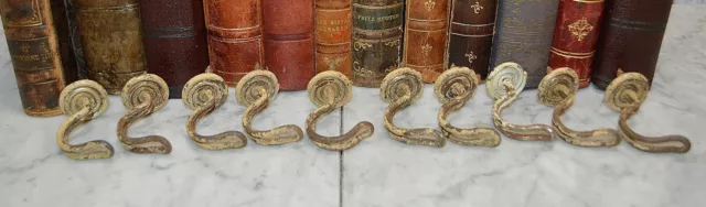 One Antique French Twisted Iron Screw In Hook Architectural Hardware 10 Avail