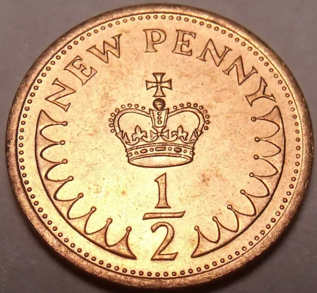 Gem Unc Great Britain 1980 New Half Penny~We Have Gem Unc Coins~Free Shipping