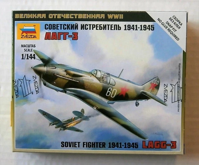 ZVEZDA 1/144 SCALE WW2 SOVIET FIGHTER LAGG-3 aircraft model kit £7.99 ...