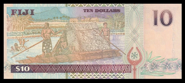🇫🇯 Fiji  $ 10 Dollars ND 2002 P 106 UNC * QE II *** 2
