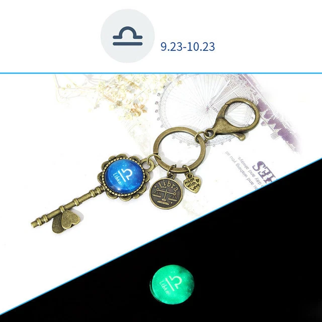 2 Pcs Constellations Keychains Key Rings Key Holder Purse Manual 7