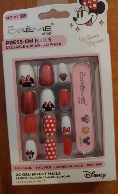 The Creme Shop Disney Minnie Mouse 24 Gel Effect Press On Nails Set Medium