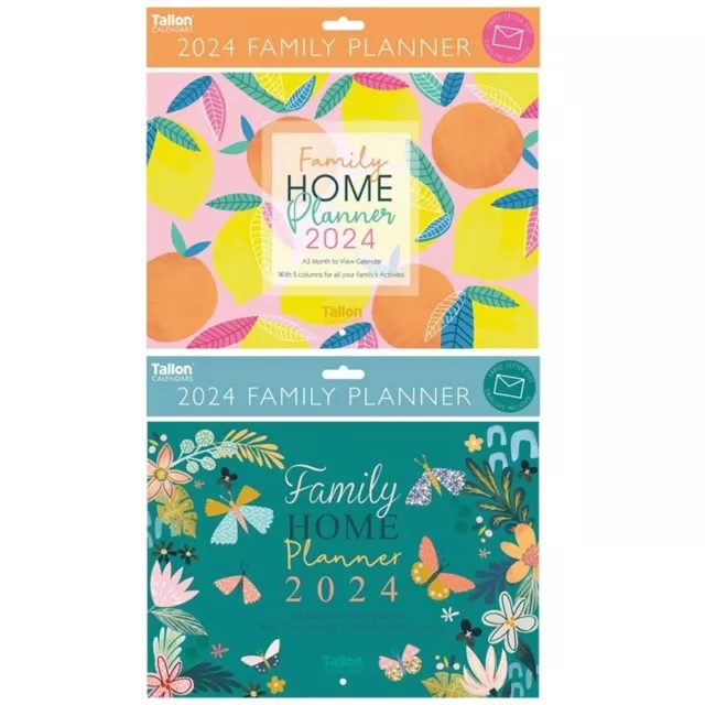 2024 CALENDAR A3 Large Wall Monthly Planner Family Home Organiser Botanical  £4.89 - PicClick UK