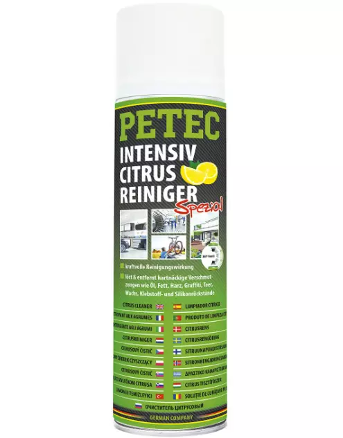 Petec 72950 Intensiv-Citrusreiniger Spray Eliminador de Pegamento Limpieza 500ml