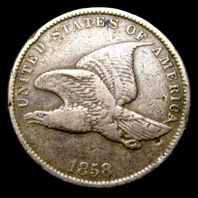 1858 Flying Eagle Cent Penny ---- Nice Detail Coin ---- #UU080