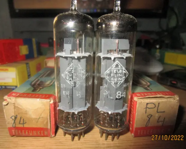 Pl84 Telefunken Diamond Bottom Tube Valve Röhre Valvola Lampe 2 Pcs